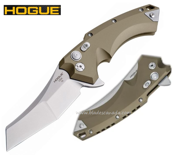 Hogue X5 Flipper Folding Knife, 154CM Wharncliffe, Aluminum, 34544